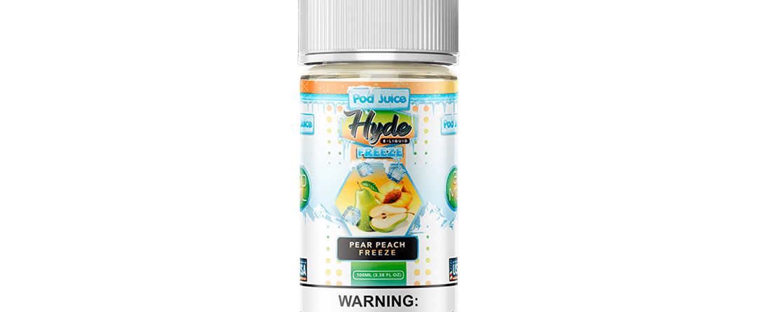 Excelente dispositivo Pod Juice Hyde Syn 100Ml - Pear Peach Freeze original garantizado.