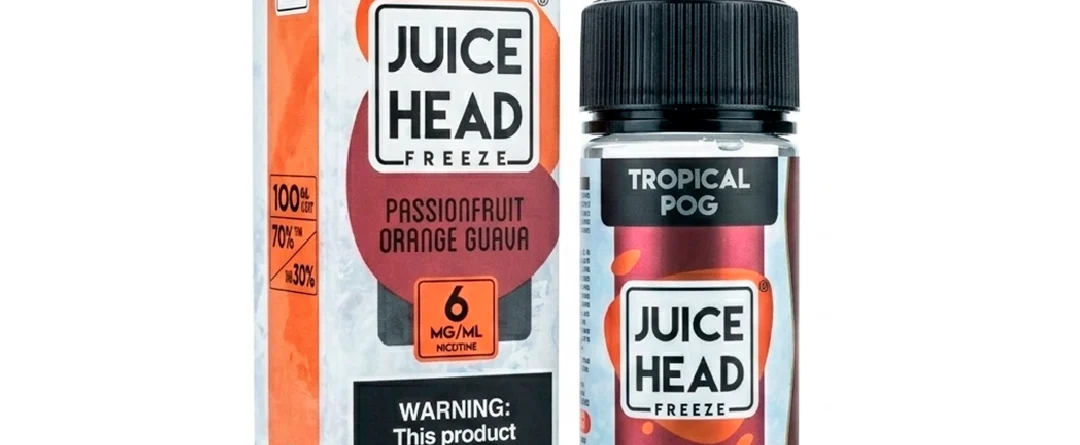 Excelente dispositivo Juice Head FREEZE 100Ml - Passionfruit Orange Guava original garantizado.